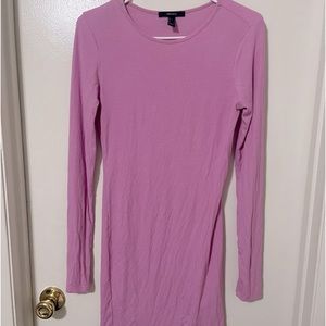 Mini long sleeve pink dress
